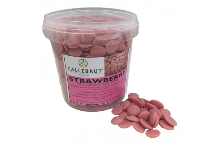 Barry Callebaut Strawberry Chocolate Callets 1Kg